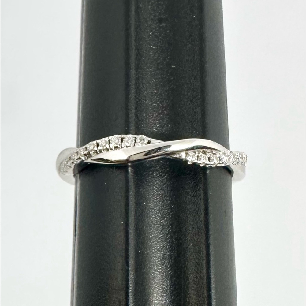 Moissanite Wedding Band Twisted Ring Anniversary GRA Certified 925 18K